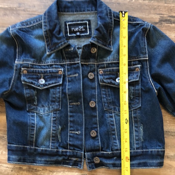 Rue21 Jackets & Coats Rue 2 Crop Distressed Jean Jacket Poshmark